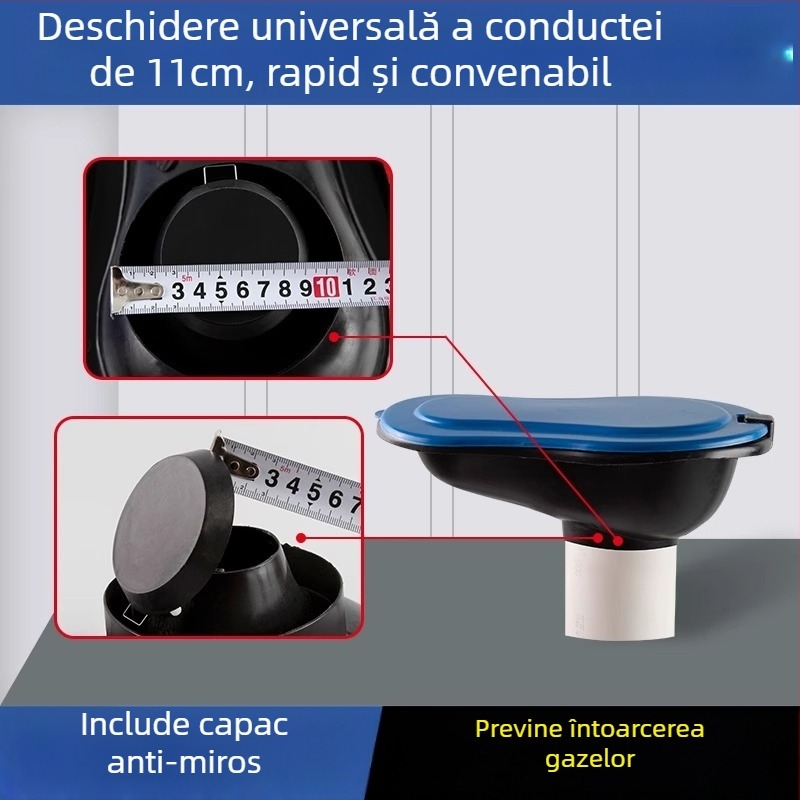 Toaletă temporară din plastic pentru construcții — fără rezervor, diametru standard al conductei de canalizare, fără sifon