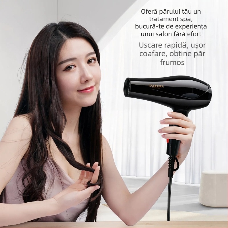 Uscător de păr 1800W motor DC, 220V, control al temperaturii aerului fierbinte, protecție la supraincălzire