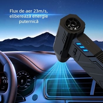 Dispozitiv portabil pentru suflare și aspirație pentru camping — dublă utilizare, 5V/2A, 150W, aspirație 10000Pa, reîncărcabil, fără fir, cu funcție de umflare