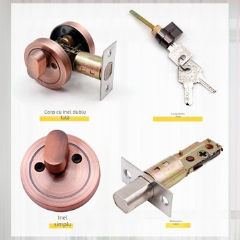 Yigu încuietoare ascunsă pentru uși interioare din lemn, aliaj de zinc, stil modern minimalist