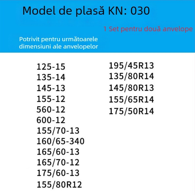 Lanț antiderapant pentru anvelope auto pentru mașini, vanuri și vehicule off-road | Lanț din oțel de aliat | Model: KN anti-skid chain | Compatibilitate anvelope: consultați