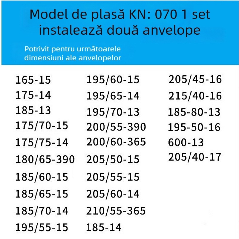 Lanț antiderapant pentru anvelope auto pentru mașini, vanuri și vehicule off-road | Lanț din oțel de aliat | Model: KN anti-skid chain | Compatibilitate anvelope: consultați