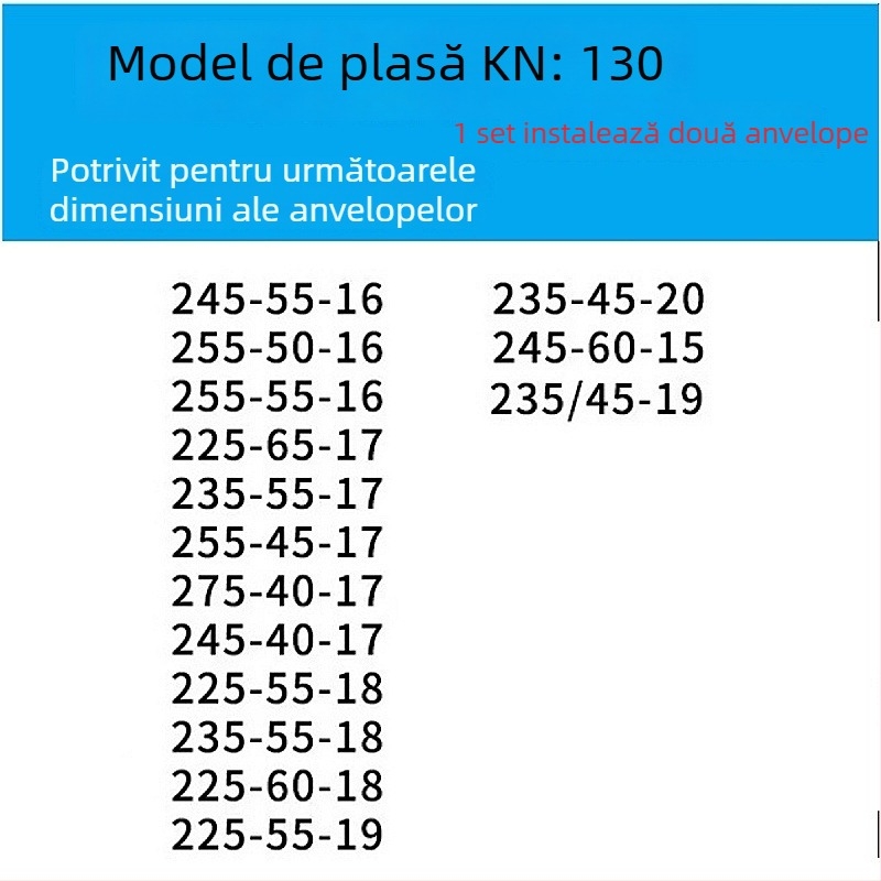 Lanț antiderapant pentru anvelope auto pentru mașini, vanuri și vehicule off-road | Lanț din oțel de aliat | Model: KN anti-skid chain | Compatibilitate anvelope: consultați