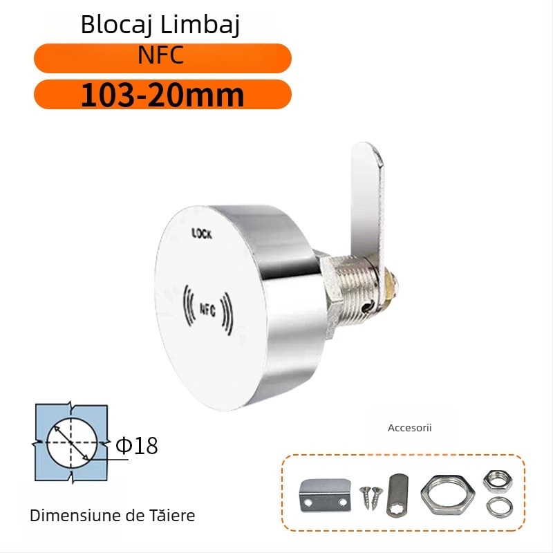 Xing Hongrui PFC Induction Lock – încuietoare din aliaj pentru dulapuri de sală și studio de yoga – 3 în 1: parolă, citire card și senzor electronic; potrivit pentru mobilier din lemn, placă și oțel; stil modern minimalist