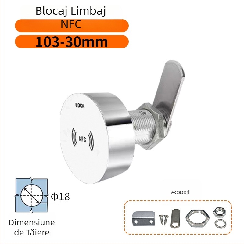 Xing Hongrui PFC Induction Lock – încuietoare din aliaj pentru dulapuri de sală și studio de yoga – 3 în 1: parolă, citire card și senzor electronic; potrivit pentru mobilier din lemn, placă și oțel; stil modern minimalist