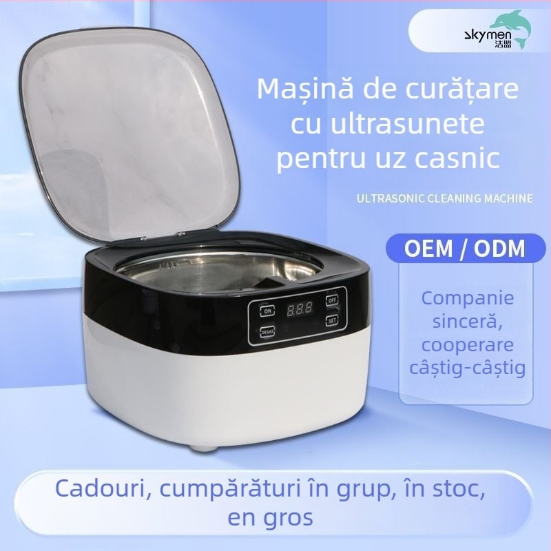 Mașină de curățare cu ultrasunete all-in-one pentru uz casnic, model ZX-956, 43 kHz, 35 W, 1 slot