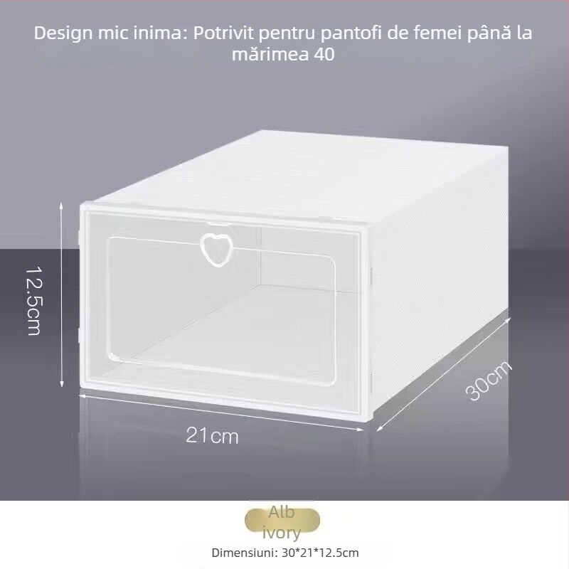 Benta cutie plastică pentru pantofi – economisește spațiu, transparentă, organizator pentru pantofi și cosmetice, imprimare siglă disponibilă