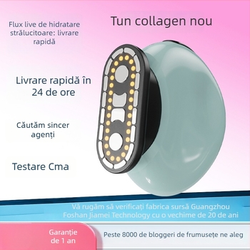 Masaj facial cu vibrații, terapie cu lumină roșie, pentru uz casnic, portabil, baterie încorporată 800–1000 mAh