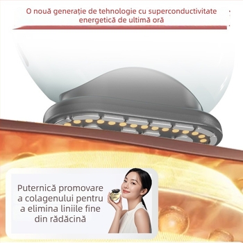 Masaj facial cu vibrații, terapie cu lumină roșie, pentru uz casnic, portabil, baterie încorporată 800–1000 mAh