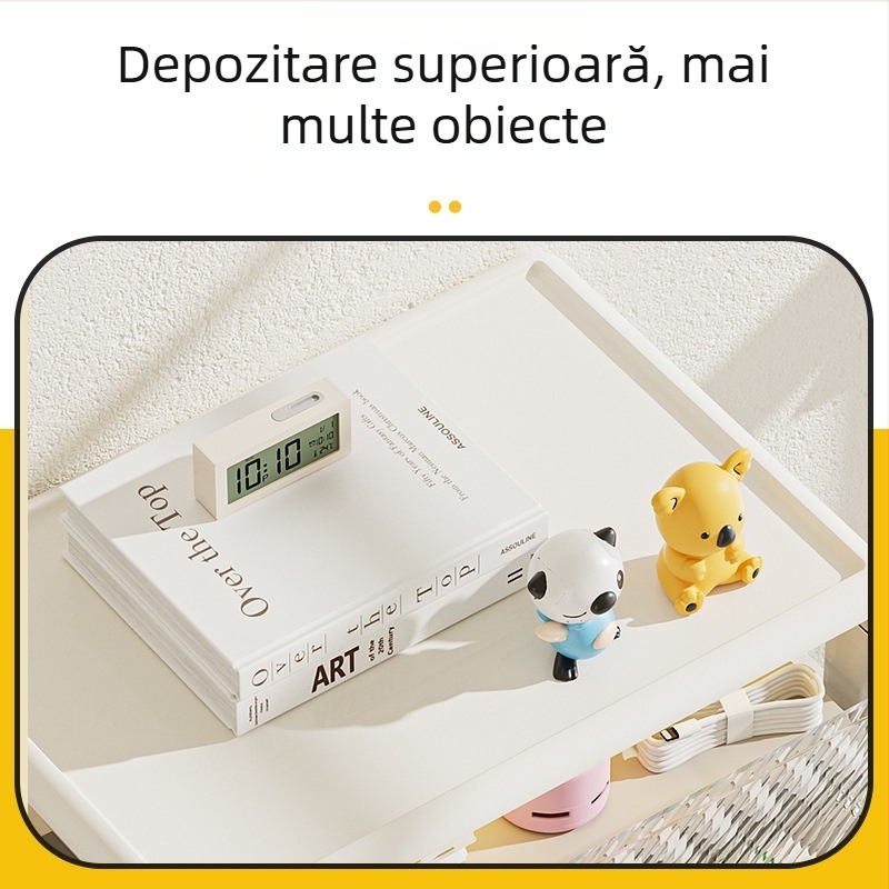 Cutie de depozitare pentru birou cu raft cu sertare, organizator transparent cu mai multe niveluri, din plastic, capacitate 35 L