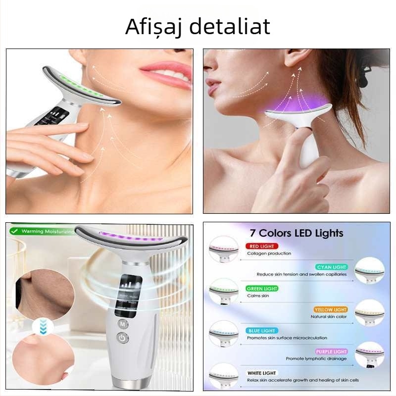 Dispozitiv de înfrumusețare a gâtului pentru reducerea ridurilor, rejuvenarea pielii, lumină infraroșie și lifting