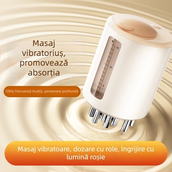 Konka KAMQ-1629-T dispozitiv pentru îngrijirea scalpului, cu aplicare de minoxidil, terapie cu lumină roșie, microcurent și masaj prin vibrații, pieptene ghid pentru lichid