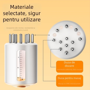 Konka KAMQ-1629-T dispozitiv pentru îngrijirea scalpului, cu aplicare de minoxidil, terapie cu lumină roșie, microcurent și masaj prin vibrații, pieptene ghid pentru lichid