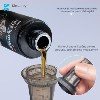 Dispozitiv pentru îngrijirea scalpului cu dozator manual pentru livrarea lichidului și masaj al scalpului