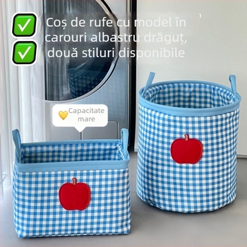 Coș de rufe murdare pentru baie — capacitate mare, pliabil, material bumbac-lin, stil minimalist modern
