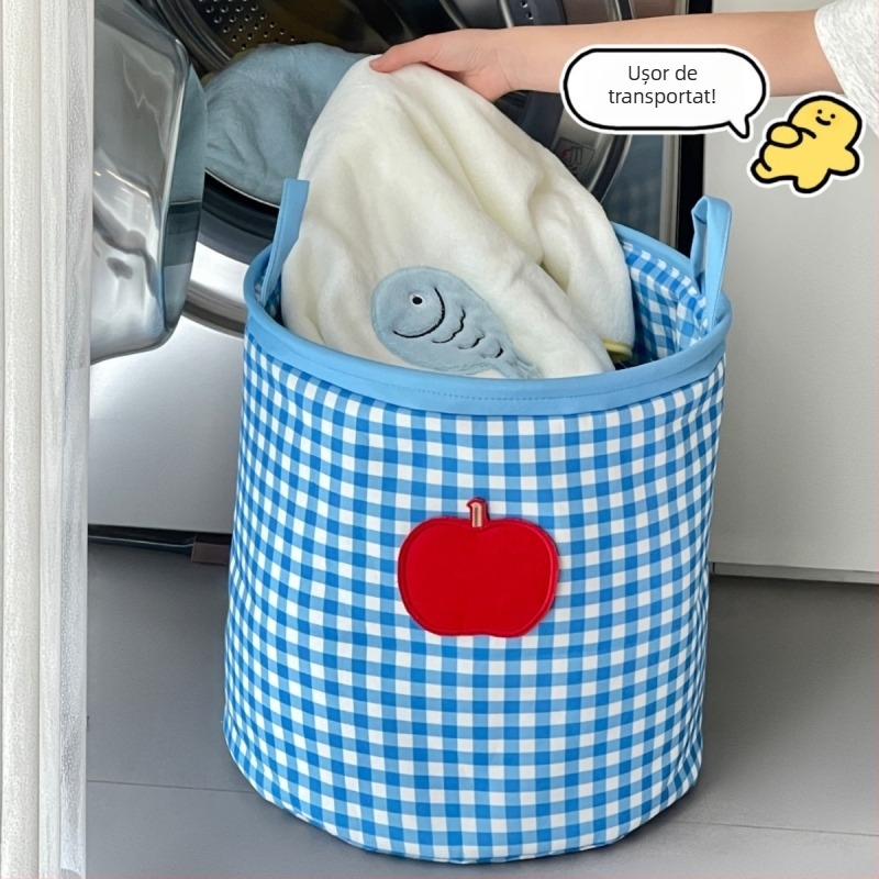 Coș de rufe murdare pentru baie — capacitate mare, pliabil, material bumbac-lin, stil minimalist modern