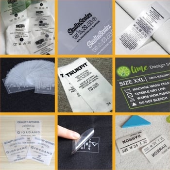 Etichetă de transfer termic pentru marcaj de spălare pe haine — Proces ștampilare la cald, Brand Hongcai, Aplicabil la lenjerie, șapcă, genți și textile