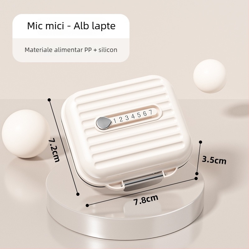 Cutie portabilă pentru medicamente, 7 zile, cu compartimente etanșe protejate împotriva luminii (PP, model MZ-A41215)