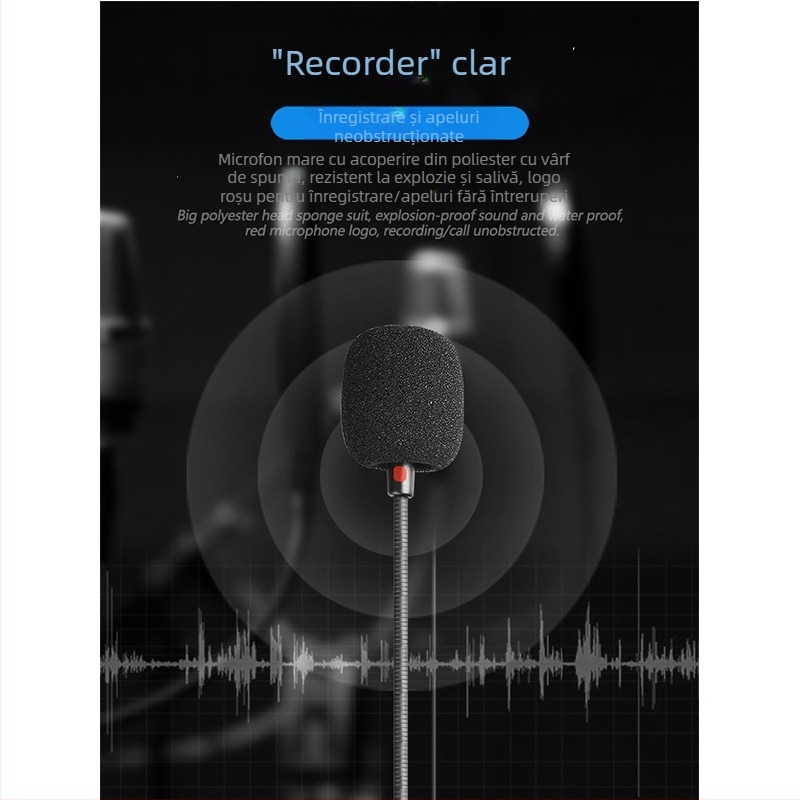 Set de căști USB cu fir, cu placă de sunet încorporată și microfon, difuzoare de 40 mm, răspuns în frecvență 20 kHz, impedanță 32 Ω, lungime cablu 2,7 m