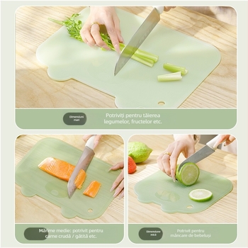 Tăietor din plastic de calitate alimentară pentru uz casnic, anti-derapare, rezistent la mucegai, potrivit pentru hrana de bebe și pregătirea fructelor și legumelor