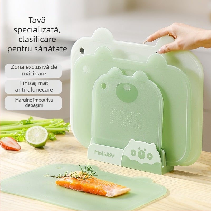 Tăietor din plastic de calitate alimentară pentru uz casnic, anti-derapare, rezistent la mucegai, potrivit pentru hrana de bebe și pregătirea fructelor și legumelor