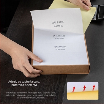 Hârtie autoadezivă pentru etichete pentru imprimantă laser, model 11878, brand Deli, material: etichete Copperplate autoadezive, adeziv: topire la cald, suprafață: hârtie lucioasă 78 g