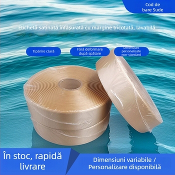 Etichetă de spălare cu bandă împletită groasă, din material de densitate înaltă; potrivită pentru îmbrăcăminte, prosoape, pantofi, pălării și genți