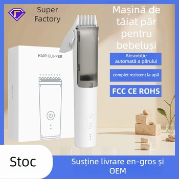 Tăietor pentru bebeluși HC-W008, baterie încorporată 500–800 mAh, autonomie 0–1 h, impermeabil, lamă ceramică