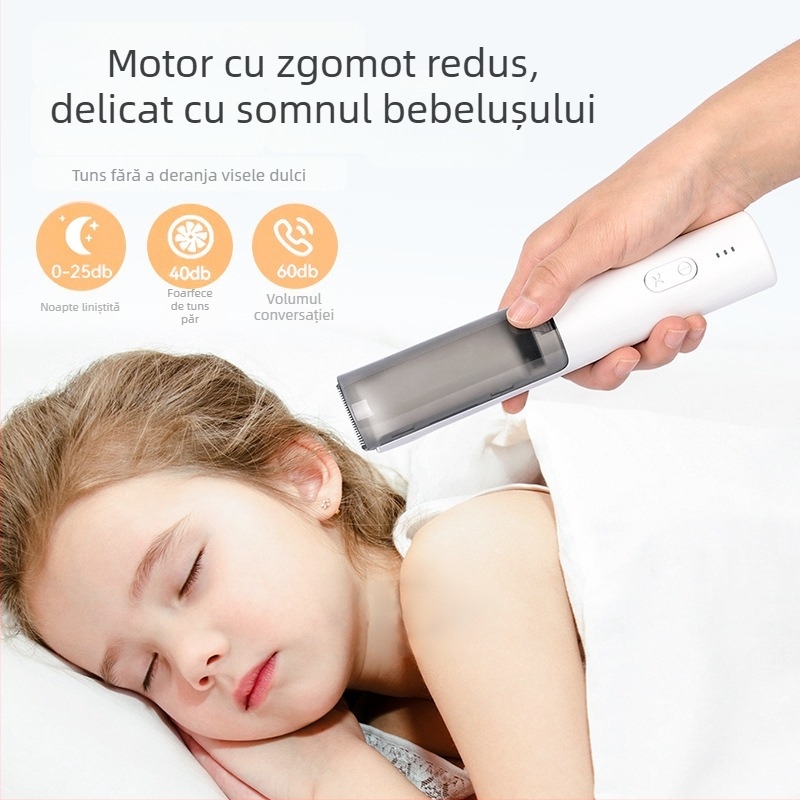 Tăietor pentru bebeluși HC-W008, baterie încorporată 500–800 mAh, autonomie 0–1 h, impermeabil, lamă ceramică
