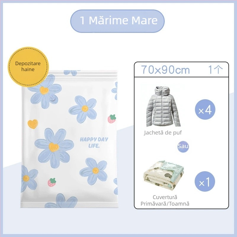 Sac de vid pentru haine și pilote, cu pompă electrică, material PA+PE, model: husă de depozitare suspendată, Shell Stone