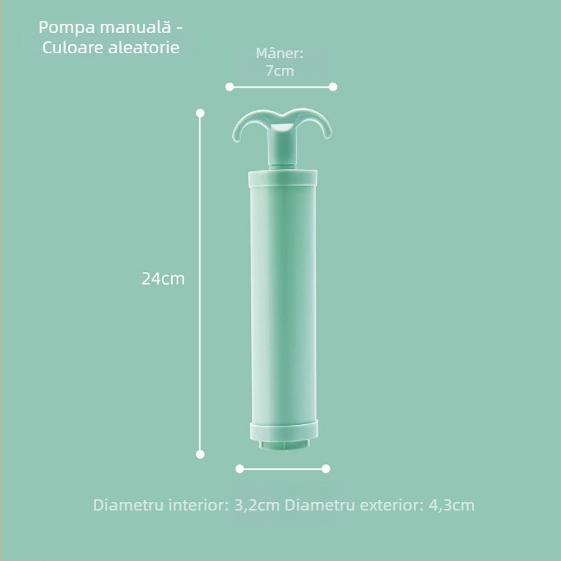 Sac de vid pentru haine și pilote, cu pompă electrică, material PA+PE, model: husă de depozitare suspendată, Shell Stone