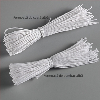Șnur etichetă pentru îmbrăcăminte, legare manuală din sfoară cerată, fir de bumbac, reutilizabil, cataramă din plastic, pentru haine