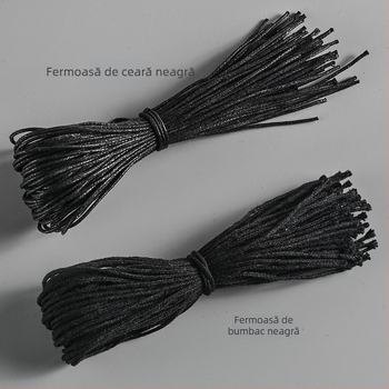 Șnur etichetă pentru îmbrăcăminte, legare manuală din sfoară cerată, fir de bumbac, reutilizabil, cataramă din plastic, pentru haine