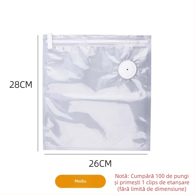 Sac vacuum pentru alimente — Material PA+PE îngroșat, tip de aspirație, fără pompă, sac de depozitare vacuum pentru uz casnic (2025)