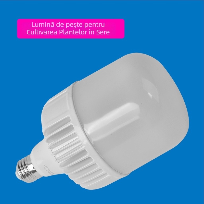 Lampa LED de creștere a plantelor pentru seră, bază E27, IP65 impermeabilă, 18 LED-uri, 220V, durată de viață 30.000 h