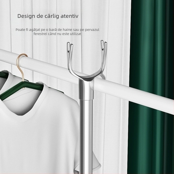 Bară extensibilă de uscat haine din aliaj de zinc pentru balcon