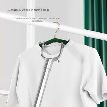 Bară extensibilă de uscat haine din aliaj de zinc pentru balcon