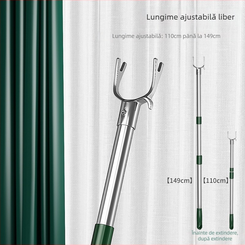 Bară extensibilă de uscat haine din aliaj de zinc pentru balcon