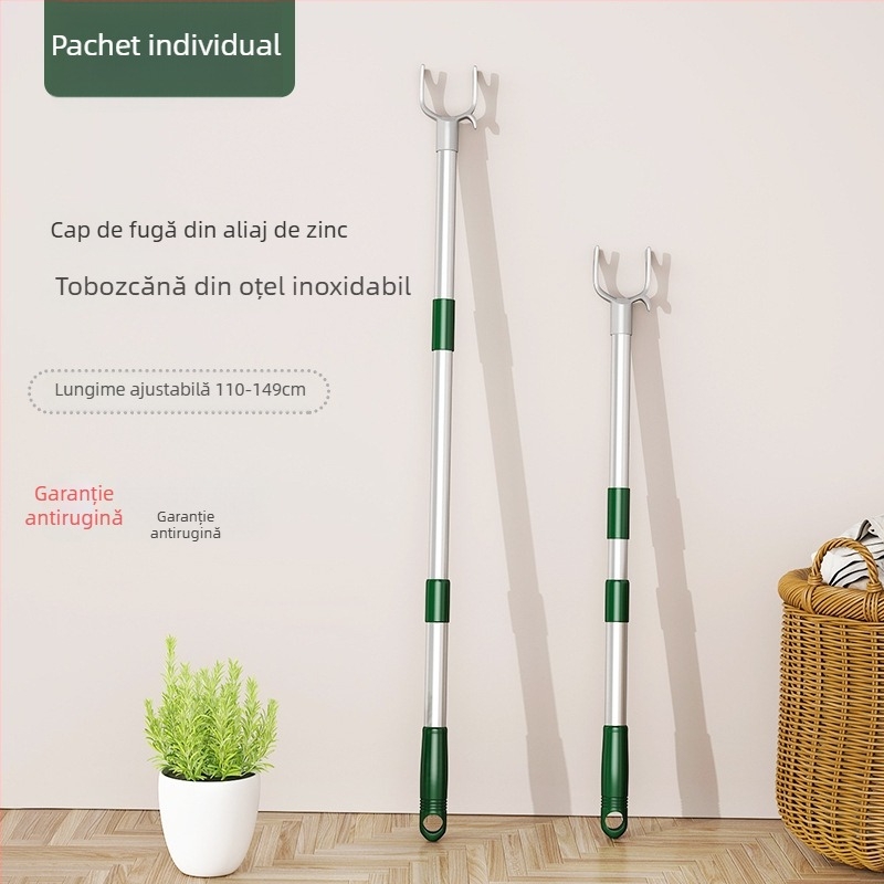 Bară extensibilă de uscat haine din aliaj de zinc pentru balcon