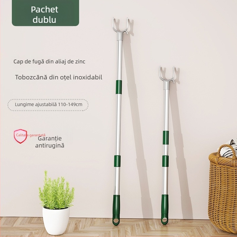 Bară extensibilă de uscat haine din aliaj de zinc pentru balcon