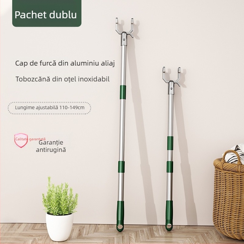 Bară extensibilă de uscat haine din aliaj de zinc pentru balcon