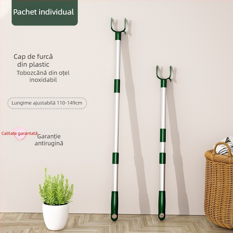 Bară extensibilă de uscat haine din aliaj de zinc pentru balcon