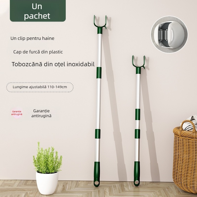 Bară extensibilă de uscat haine din aliaj de zinc pentru balcon