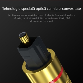 Cablu audio digital optic cu nucleu din fibră optică și mufe placate cu aur, pentru TV, DVD, PS4 și amplificator