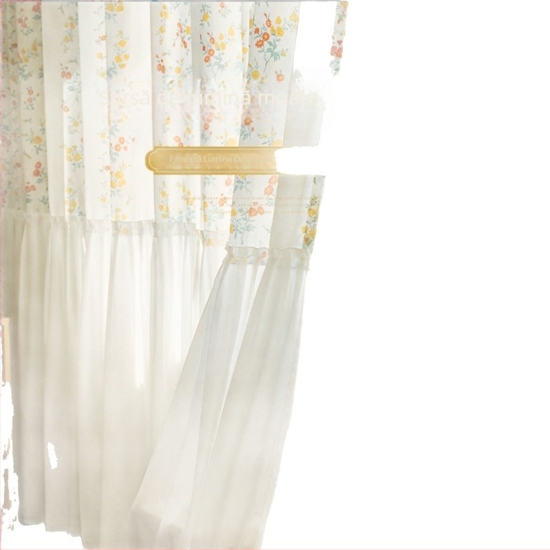 Dengtuo Draperie din poliester transparentă, stil lux ușor, pentru living, dormitor și balcon