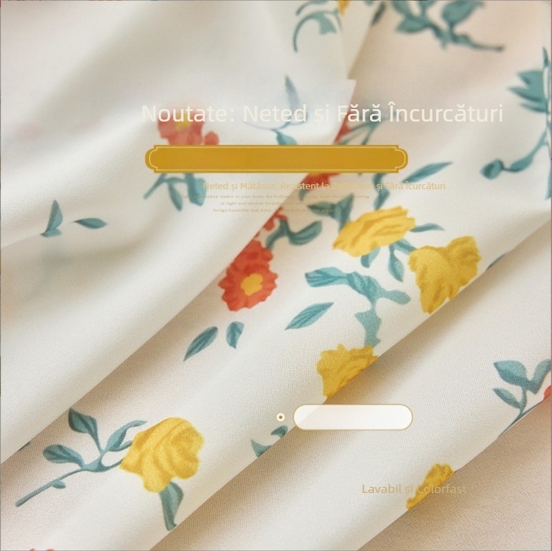 Dengtuo Draperie din poliester transparentă, stil lux ușor, pentru living, dormitor și balcon