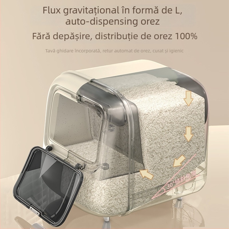 Cutie de depozitare pentru orez, sigilată, rezistentă la umiditate și insecte; material: plastic PP; design modern minimalist.