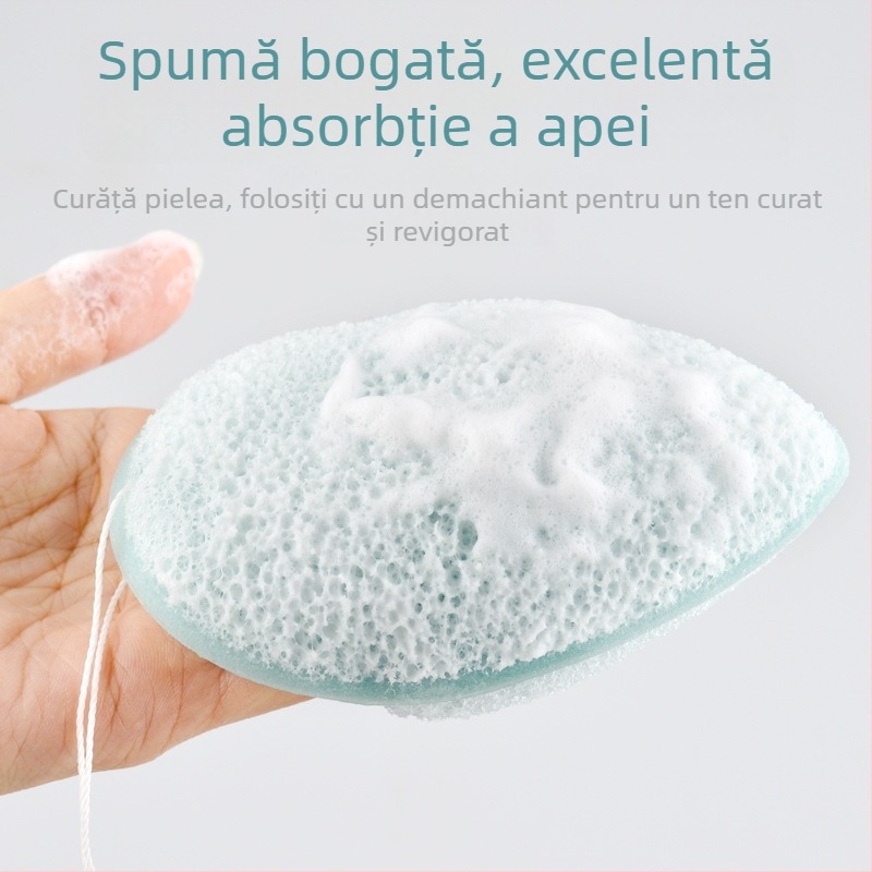 Set Marion de unelte de înfrumusețare: burete pentru spălarea feței, burete pentru îndepărtarea machiajului, burete de curățare, bandă de curățare a feței cu șnur — poliuretan hidrofili