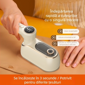 Fier de călcat cu aburi portabil pentru haine, 1200W, rezervor din oțel inoxidabil (<0,8 L), ≤36V, trei niveluri de temperatură, alimentare AC