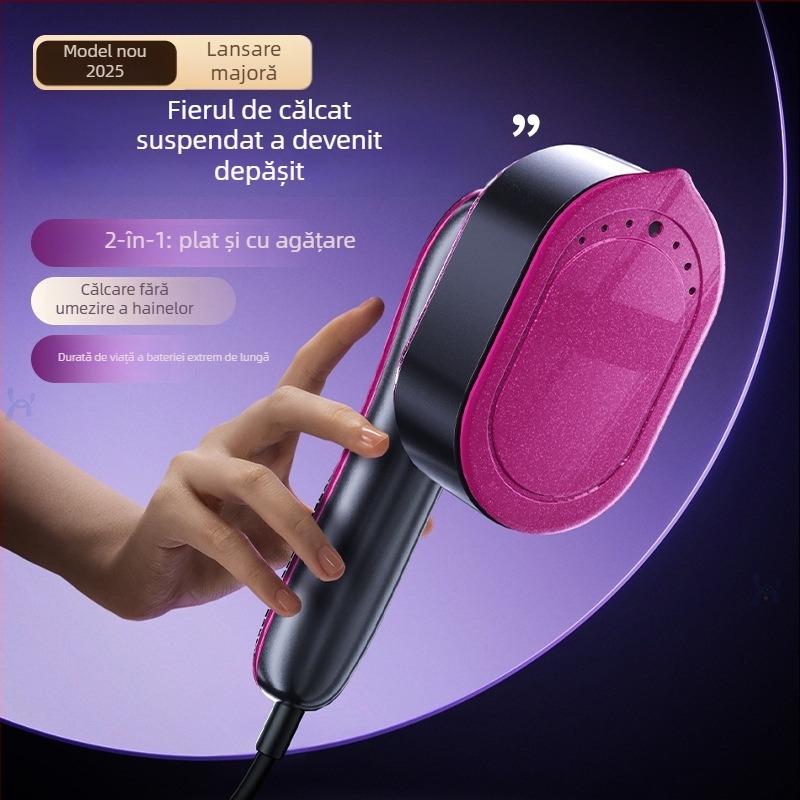 Fier de aburi portabil pentru haine, cu 3 trepte de temperatură, rezervor din aluminiu turnat, alimentare AC 110/220V, capacitate sub 0,8 L